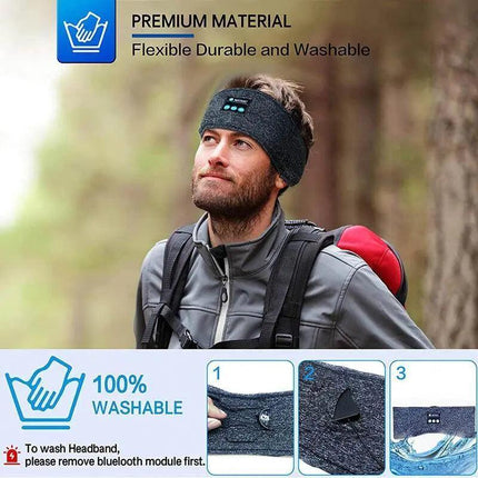 Wireless Bluetooth 5.0 Stereo Eye Mask Headphones Earphone Sleep Music Mask AU - Aimall