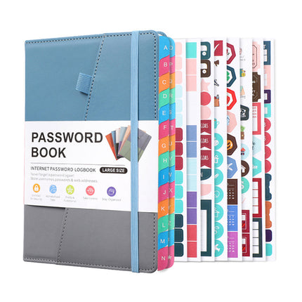 A5 Password Book with Alphabetical Tabs For Internet Account login Password