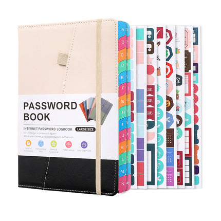 A5 Password Book with Alphabetical Tabs For Internet Account login Password