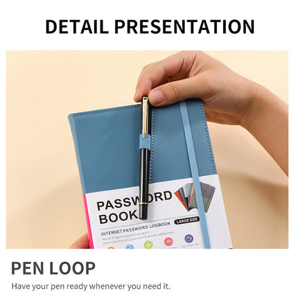 A5 Password Book with Alphabetical Tabs For Internet Account login Password