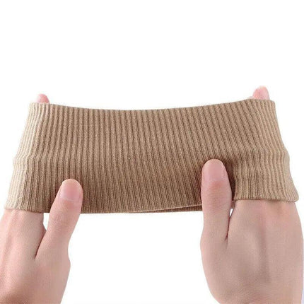 Women Headband Solid Wide Turban Knitted Cotton Hairband Girls Elastic Hair Band - Aimall