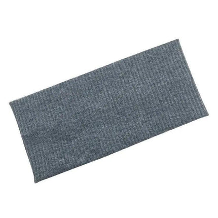 Women Headband Solid Wide Turban Knitted Cotton Hairband Girls Elastic Hair Band - Aimall