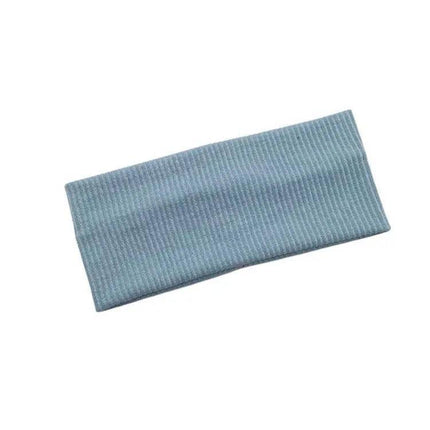 Women Headband Solid Wide Turban Knitted Cotton Hairband Girls Elastic Hair Band - Aimall