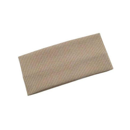 Women Headband Solid Wide Turban Knitted Cotton Hairband Girls Elastic Hair Band - Aimall