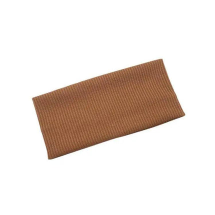 Women Headband Solid Wide Turban Knitted Cotton Hairband Girls Elastic Hair Band - Aimall