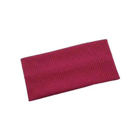 Women Headband Solid Wide Turban Knitted Cotton Hairband Girls Elastic Hair Band - Aimall