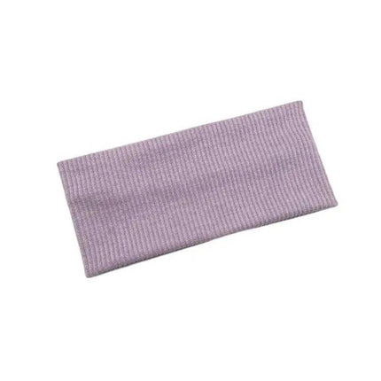Women Headband Solid Wide Turban Knitted Cotton Hairband Girls Elastic Hair Band - Aimall