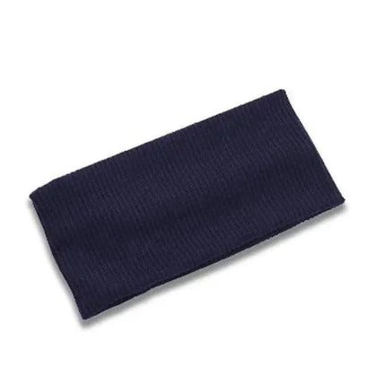 Women Headband Solid Wide Turban Knitted Cotton Hairband Girls Elastic Hair Band - Aimall