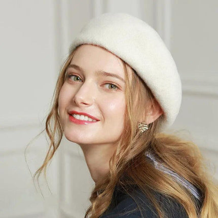 Women's Ladies Beanie Wool French Beret Newsboy Hat Cap Winter Warm Hats Girls - Aimall