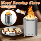 Outdoor Mini Tabletop Fire Pit Portable Low Smoke Stove with Stand for Camping