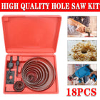 18X Hole Saw Drill Bit Kit Set Holesaw Wood Sheet Metal Timber Woodworking Tool