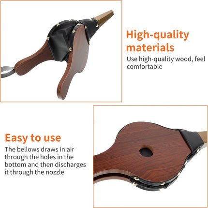 Wooden Fireplace Hand Bellows Manual Air Blower Fan Handle For Wood Stove Fire