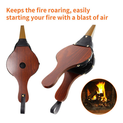 Wooden Fireplace Hand Bellows Manual Air Blower Fan Handle For Wood Stove Fire