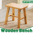 Portable Simple Wooden Stool Natural Wood Color Lightweight Sturdy Space Saving