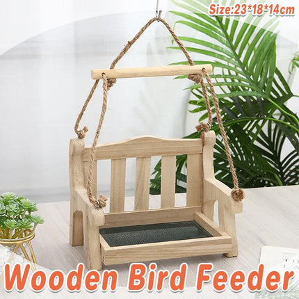 Outdoor Hanging Wooden Bird Feeder Garden Wild Bird Feeding Station House
