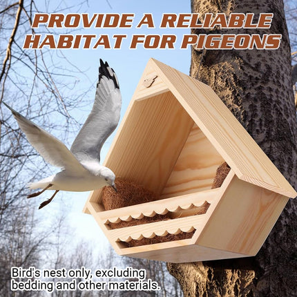 Wooden Garden Hanging Bird House Nest Box Outdoor Yard Wild Bird Shelter Decor