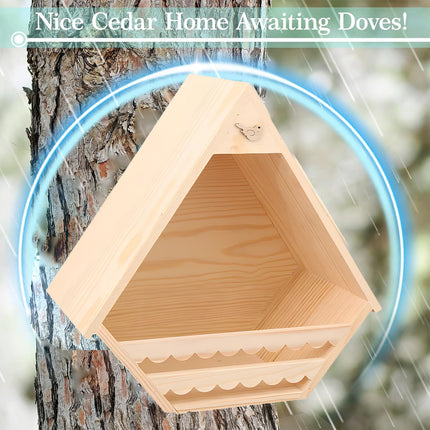 Wooden Garden Hanging Bird House Nest Box Outdoor Yard Wild Bird Shelter Decor