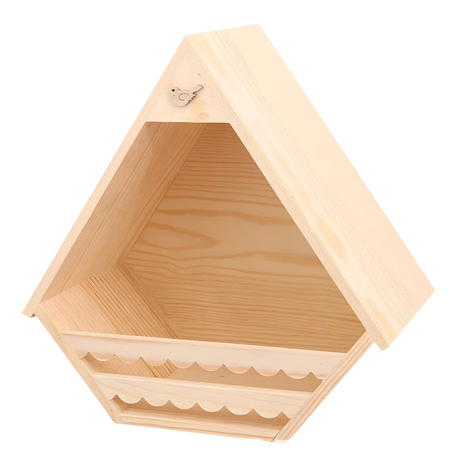 Wooden Garden Hanging Bird House Nest Box Outdoor Yard Wild Bird Shelter Decor