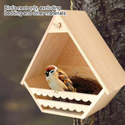 Wooden Garden Hanging Bird House Nest Box Outdoor Yard Wild Bird Shelter Decor