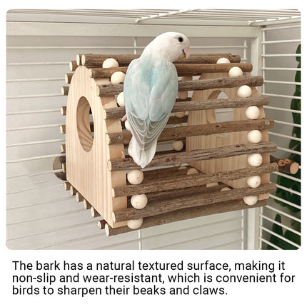 Wooden Bird Nest Durable Indoor Outdoor Garden Decor for Birds Sparrow Parrot