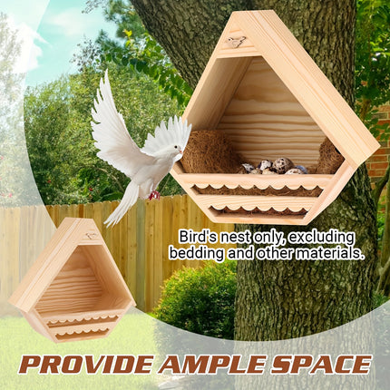 Wooden Garden Hanging Bird House Nest Box Outdoor Yard Wild Bird Shelter Decor