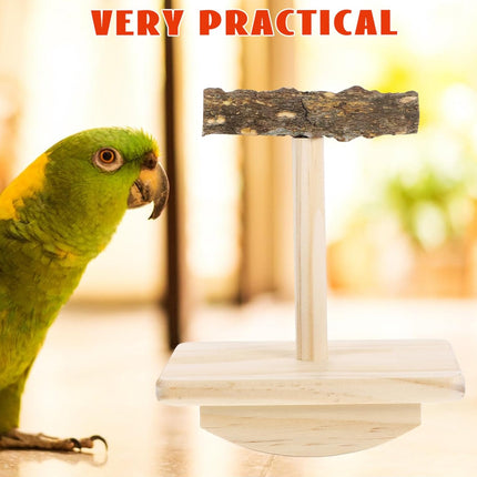 Parrot Toy Zanthoxylum Wood Bird Perch Stand Grinding Stick Non Toxic Durable
