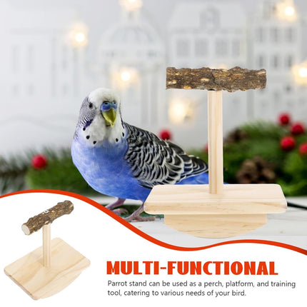 Parrot Toy Zanthoxylum Wood Bird Perch Stand Grinding Stick Non Toxic Durable