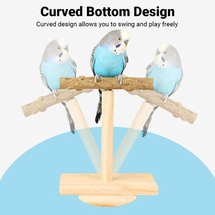 Parrot Toy Zanthoxylum Wood Bird Perch Stand Grinding Stick Non Toxic Durable