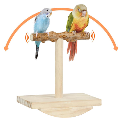 Parrot Toy Zanthoxylum Wood Bird Perch Stand Grinding Stick Non Toxic Durable