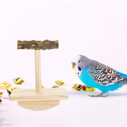 Parrot Toy Zanthoxylum Wood Bird Perch Stand Grinding Stick Non Toxic Durable