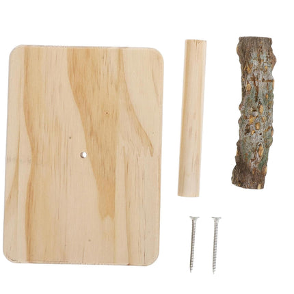 Parrot Toy Zanthoxylum Wood Bird Perch Stand Grinding Stick Non Toxic Durable