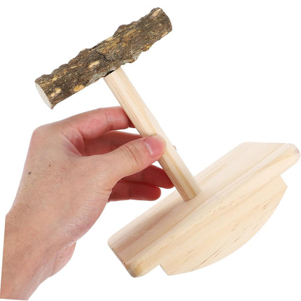 Parrot Toy Zanthoxylum Wood Bird Perch Stand Grinding Stick Non Toxic Durable