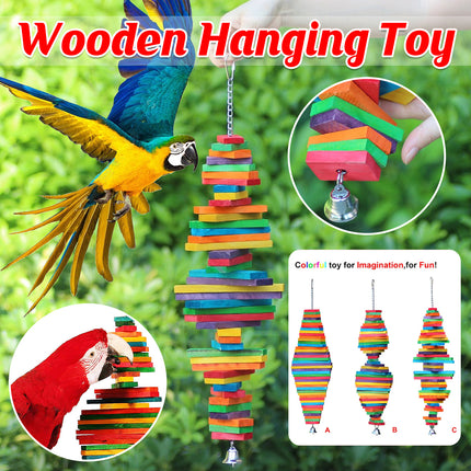 Multi Layer Parrot Beak Grinding Chew Toy For Small Medium Parrots Bird Supplies