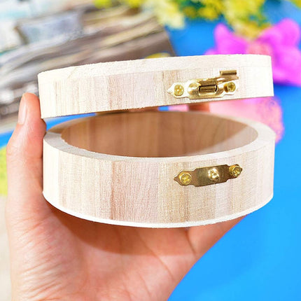 Wooden Storage Boxes Set of 6 with Flip Lids Jewelry Organizer Rustic Vintage AU