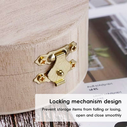Wooden Storage Boxes Set of 6 with Flip Lids Jewelry Organizer Rustic Vintage AU