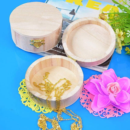 Wooden Storage Boxes Set of 6 with Flip Lids Jewelry Organizer Rustic Vintage AU