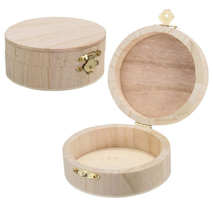 Wooden Storage Boxes Set of 6 with Flip Lids Jewelry Organizer Rustic Vintage AU