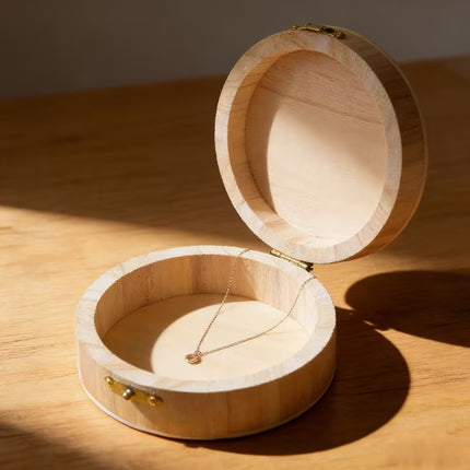 Wooden Storage Boxes Set of 6 with Flip Lids Jewelry Organizer Rustic Vintage AU