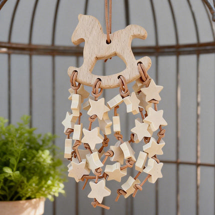 Wooden Parrot Chewing Toy Hanging Bird Toy Gnawing Boredom Reliever For Pets