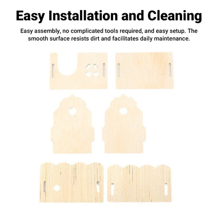 Wooden Hamster House Guinea Pig Hideout Hut Small Animal Shelter Durable Sturdy