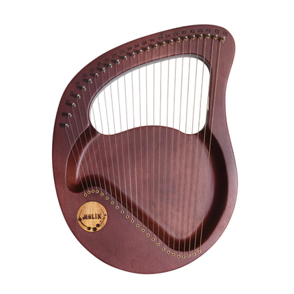 Solid Wood Veneer Laiya 24-String Harp Basic Model Beginner Music Instrument