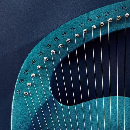 Solid Wood Veneer Laiya 24-String Harp Basic Model Beginner Music Instrument