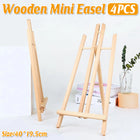 Mini Easel Set 4PCS Wooden Desktop Tripod Easels for Small-Scale Painting Display
