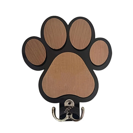 Wooden Paw Print Wall Hook for Dog Leash Keys Hats Coats Pet Shop Home Decor