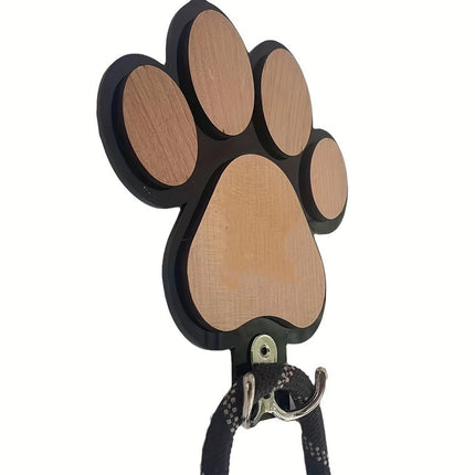 Wooden Paw Print Wall Hook for Dog Leash Keys Hats Coats Pet Shop Home Decor