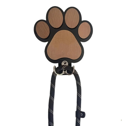 Wooden Paw Print Wall Hook for Dog Leash Keys Hats Coats Pet Shop Home Decor