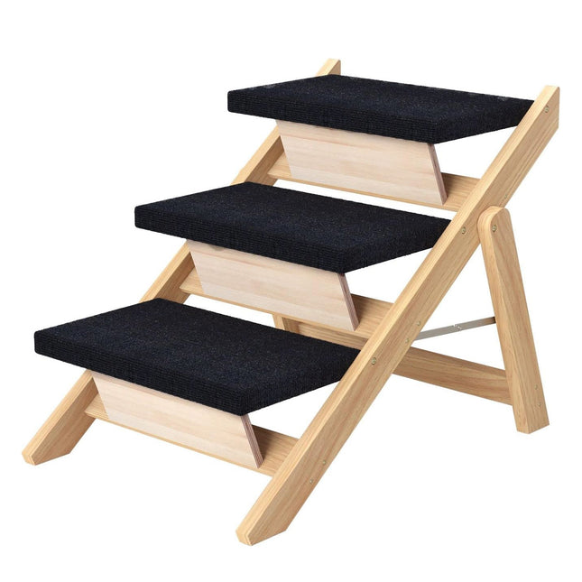 Outdoor Indoor Portable Wooden Pet Stairs Dog Cat Climbing Ladder Non Slip Play