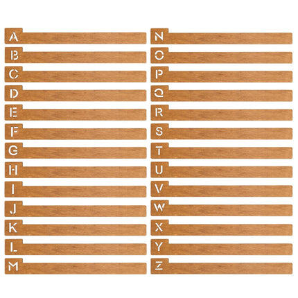 26-Letter Vinyl Record Wooden Dividers Fit Standard LP Albums Collection Durable