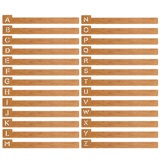 26-Letter Vinyl Record Wooden Dividers Fit Standard LP Albums Collection Durable