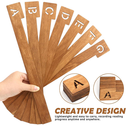 26-Letter Vinyl Record Wooden Dividers Fit Standard LP Albums Collection Durable